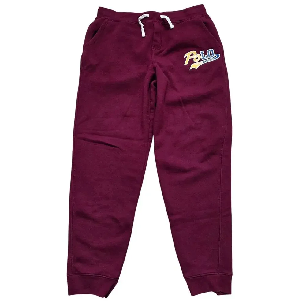 Polo Ralph Lauren Maroon Boys Youth Sweatpants Joggers sz Extra Large (18/20)